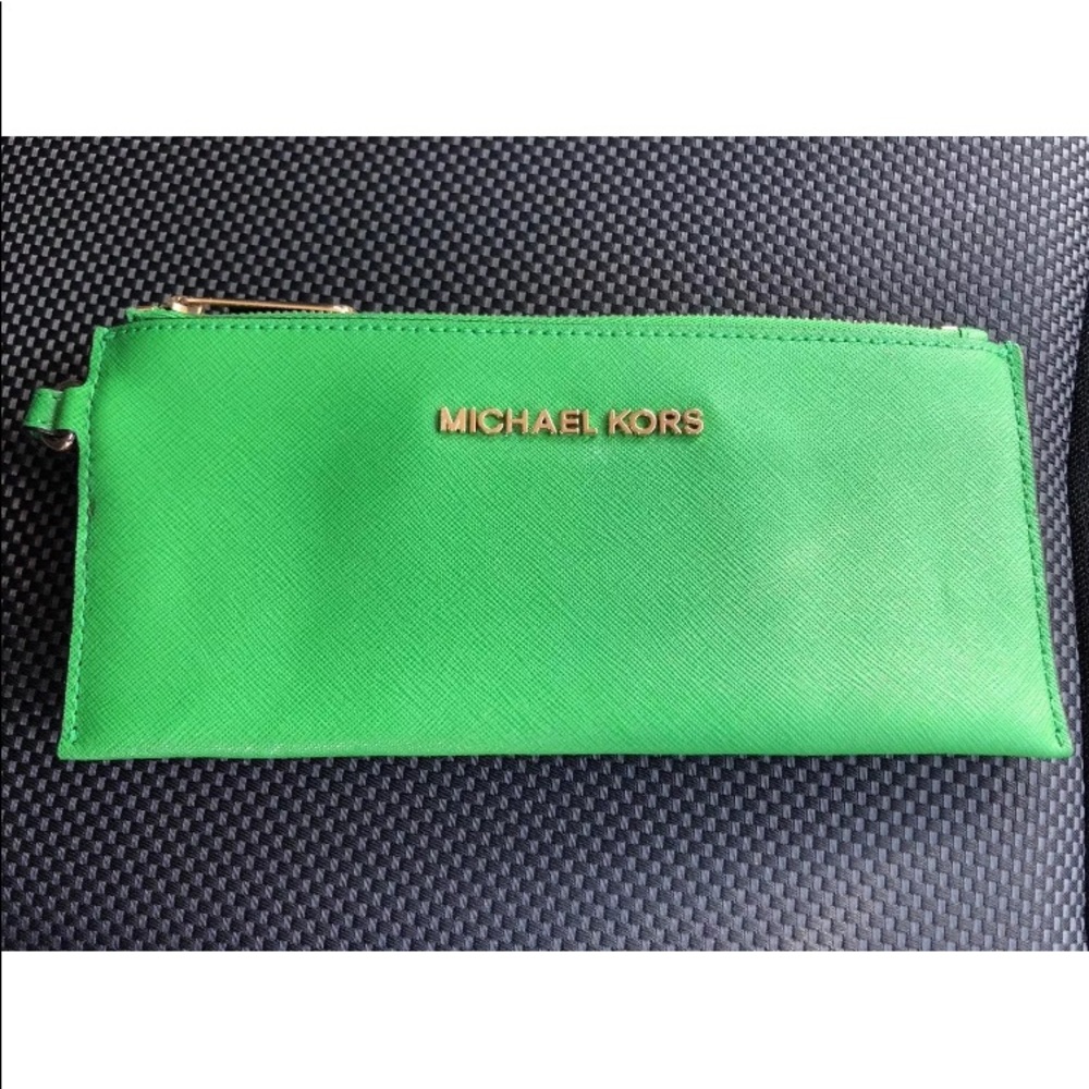 Michael Kors Green Wristlet